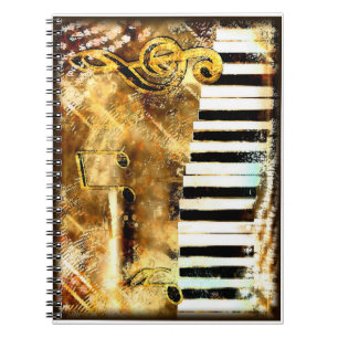 Musical Grunge Notebook Notizblock