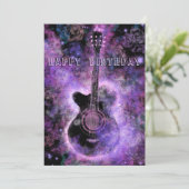 Musical Guitar Birthday Card Karte (Stehend Vorderseite)