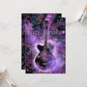 Musical Guitar Birthday Card Karte (Vorderseite/Rückseite Beispiel)