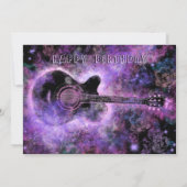 Musical Guitar Birthday Card Karte (Rückseite)