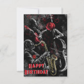 Musical Happy Birthday Card mit Jazz Music Band (Rückseite)