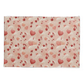 Musical Hearts and Clouds Valentines Pattern Kissenbezug (Rückseite)