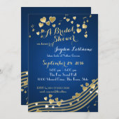 Musical Hearts Brautparty Einladung (Vorne/Hinten)