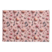 Musical Hearts Valentines Pattern Kissenbezug (Rückseite)