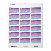 Musical Hemsa Bar Bat Mitzvah Einladung Adressaufkleber (Vorne)