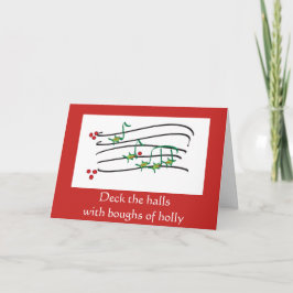Musical Holly 2 zeitgenössische Weihnachtskarte Feiertagskarte