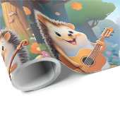 "Musical Igel Vibes" Geschenkpapier (Rolleneckpunkt)