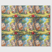 "Musical Igel Vibes" Geschenkpapier (Flach)