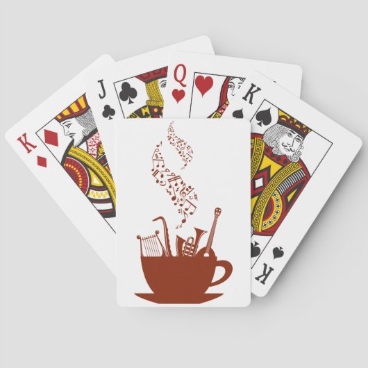 Musical Instruments and Notes Playing Cards Spielkarten (Rückseite)