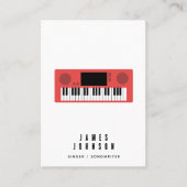 Musical Instruments Music Keyboard Singer Musician Visitenkarte (Vorderseite)