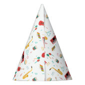 Musical Instruments Music Theme Birthday Party Partyhütchen (Rückseite)