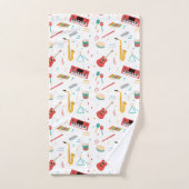 Musical Instruments Music Theme Kids Badhandtuch Set (Handtuch)