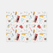 Musical Instruments Music Theme Pattern Fleecedecke (Vorderseite (Horizontal))