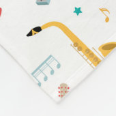 Musical Instruments Music Theme Pattern Fleecedecke (Ecke)