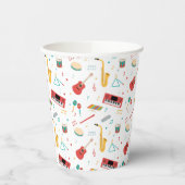 Musical Instruments Music Theme Pattern Pappbecher (Links)