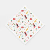 Musical Instruments Music Theme Pattern Serviette (Ecke)