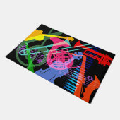 Musical Instruments Pop Art Design Fußmatte (Schrägansicht)