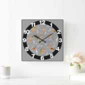 Musical Instruments Rock Large Clock Quadratische Wanduhr (Zuhause)