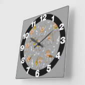 Musical Instruments Rock Large Clock Quadratische Wanduhr (Winkel)