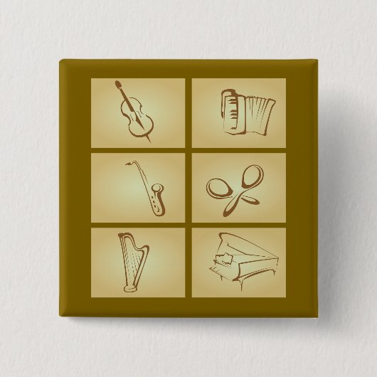 Musical Instruments Sketch Button (Vorderseite)