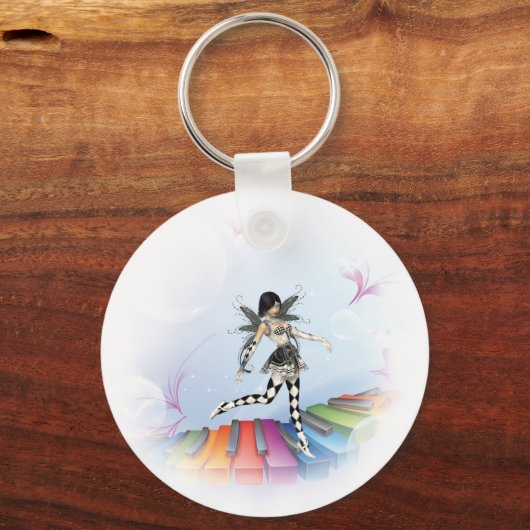 Musical Keyboard Faerie Vignette Schlüsselanhänger (Vorderseite)