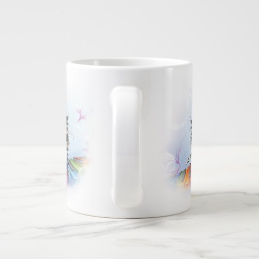 Musical Keyboard Fee Vignette Jumbo-Tasse (Rückseite)