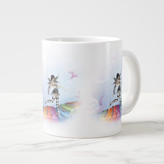 Musical Keyboard Fee Vignette Jumbo-Tasse (Vorderseite Rechts)