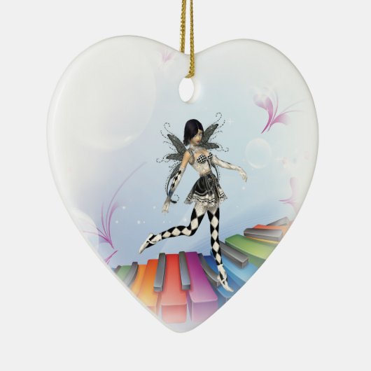 Musical Keyboard Fee Vignette Keramikornament (Rechts)