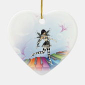 Musical Keyboard Fee Vignette Keramikornament (Hinten)