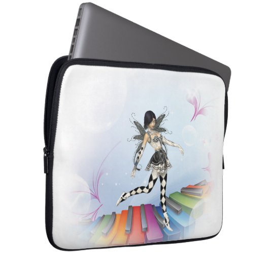 Musical Keyboard Fee Vignette Laptopschutzhülle (Vorne Rechts)