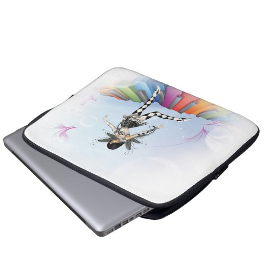 Musical Keyboard Fee Vignette Laptopschutzhülle (Vorne Knopf)