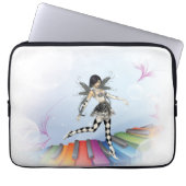 Musical Keyboard Fee Vignette Laptopschutzhülle (Vorderseite)