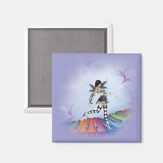 Musical Keyboard Fee Vignette Magnet (Vorderseite/Rückseite)