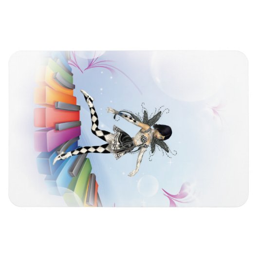 Musical Keyboard Fee Vignette Magnet (Horizontal)
