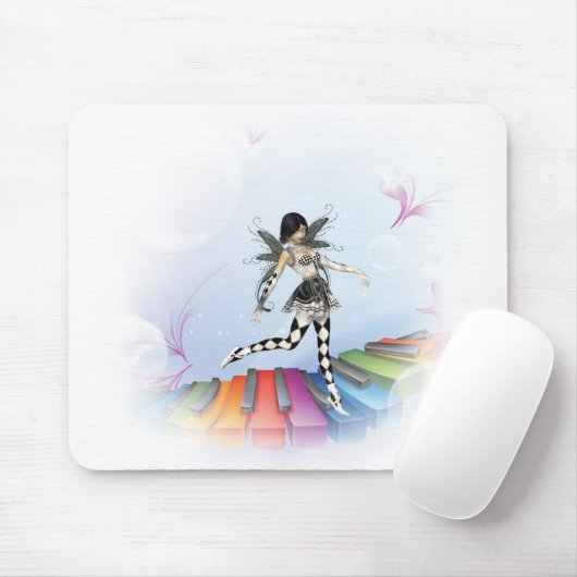 Musical Keyboard Fee Vignette Mousepad (Mit Mouse)