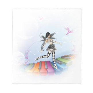 Musical Keyboard Fee Vignette Notizblock