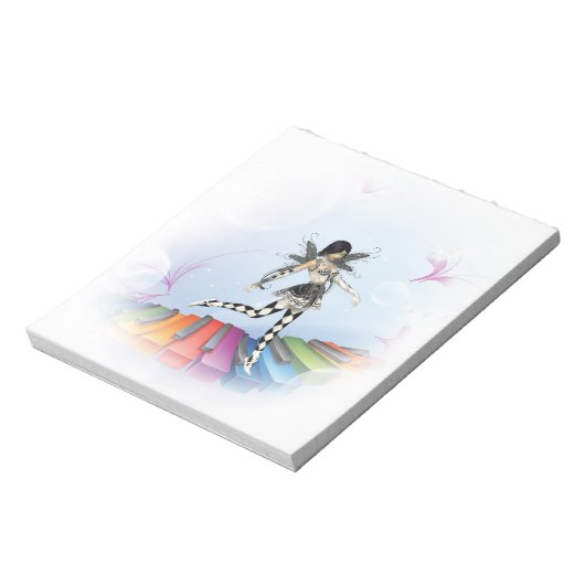 Musical Keyboard Fee Vignette Notizblock (Rotiert)