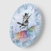 Musical Keyboard Fee Vignette Wall Clock Große Wanduhr (Winkel)