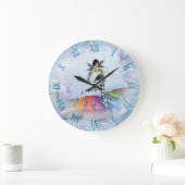 Musical Keyboard Fee Vignette Wall Clock Große Wanduhr (Zuhause)