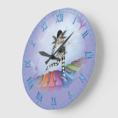 Musical Keyboard Fee Vignette Wall Clock Große Wanduhr (Winkel)