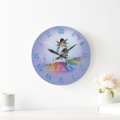 Musical Keyboard Fee Vignette Wall Clock Große Wanduhr (Zuhause)