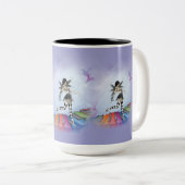 Musical Keyboard Fee Vignette Zweifarbige Tasse (VorderseiteRechts)