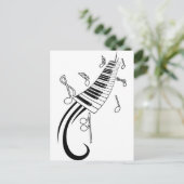 Musical Keys Postkarte (Stehend Vorderseite)