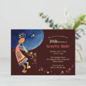 Musical Kokopelli 30. Geburtstag Party Einladung (Stehend Vorderseite)