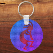 Musical Kokopelli Bright Coloful Flute Player Schlüsselanhänger (Vorderseite)