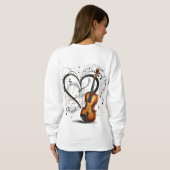 ❤️ 💕 Musical Lover; 🎻 💘 Melodie der Romantik 🌹 Sweatshirt (Schwarz voll)