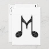 Musical "M" Letter Postkarte (Vorne/Hinten)