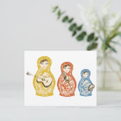 Musical Matryoshka Dolls Postcard Postkarte (Stehend Vorderseite)