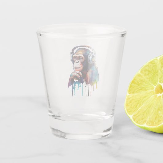Musical Monkey Schnapsglas (Rückseite)