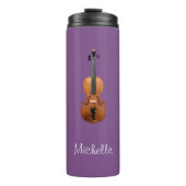 Musical Monogram Violin Thermosbecher (Vorderseite)